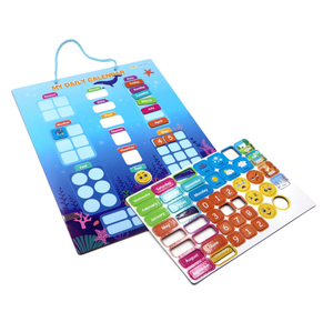 Jouet éducatif pour enfants sur le temps météo et mon calendrier quotidien, avec thème dauphin, pour le plaisir en famille et la lecture de la date du jour, pour les 3-4 ans - Product Image 4