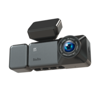 Caméra embarquée 4K à 3 objectifs avec vision nocturne supérieure, capteur G, Wi-Fi intégré, enregistrement en boucle, garantie 1 an, enregistreur vidéo LCD
