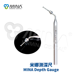 مينا أدوات زرع الأسنان الجراحية مقياس عمق يدوي لقياس عمق العظام المتبقية OEM ODM - Product Image 4