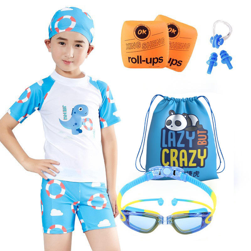 2802 กระเป๋าปลาสีฟ้ากระจกสีฟ้าและเหลืองแขนลอย AC-6 สีน้ำเงิน