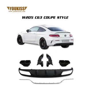 Diffuseurs d'échappement de haute qualité pour C-Class W205 C63 Coupé A-M-G, tuyau d'échappement en matériau PP <span class=keywords><strong>YOUKISS</strong></span> - Product Image 2