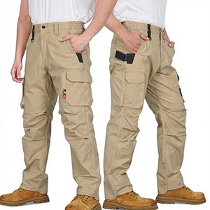 Pantalon de travail cargo en coton FR personnalisé pour hommes – Pantalon de travail utilitaire et de sécurité pour charpentiers et ouvriers du bâtiment - Product Image 3