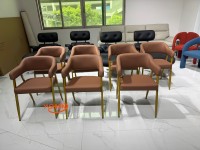Mobilier de restaurant commercial, café, restauration rapide, banquette en tissu velours vert, canapé, table et chaises