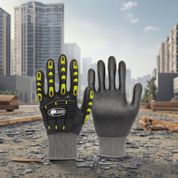 Guantes Resistentes a Cortes ANSI A5 Personalizados de Nmsafety, Guantes de Nitrilo Totalmente Recubiertos, Antiaceite, Impermeables, Guantes de Impacto TPR