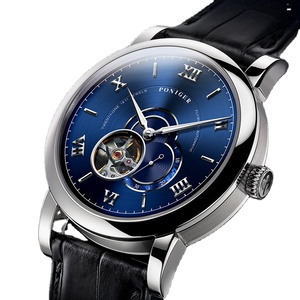 <span class=keywords><strong>Orologio</strong></span> <span class=keywords><strong>Automatico</strong></span> Meccanico da Uomo Poniger Cassa in Acciaio Inossidabile Quadrante in Cristallo Zaffiro <span class=keywords><strong>Cinturino</strong></span> in <span class=keywords><strong>Pelle</strong></span> Resistente all'Acqua 5BAR 2025 - Product Image 1