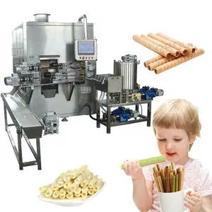 Nova ideia Hot Sell Egg Roll Making Machine Mini Wafer Roll Baking Machinery Wafer Stick Processing Equipment For Small Investment