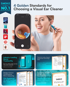 Limpiador de Oídos Visual 3 Vltra (D39R) con Tecnología Endoscópica, Cámara 4K, Iluminación LED, WiFi/BT, Enchufe Europeo - Product Image 2