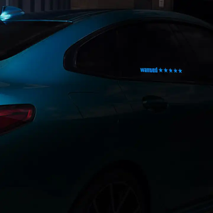 مبيعات مباشرة ليد ملصقات مضيئة للسيارة مطلوبة خمس-مدببة ستار ال ضوء بارد ملصقات سيارة نافذة السيارة زخرفة مضيئة - Product Image 3