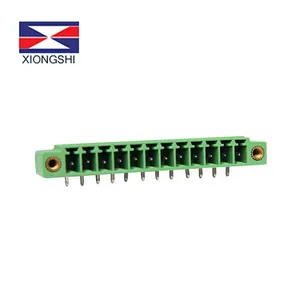 3.81mm Pitch Right Angle Pin female Terminal Block with Flange XS2EHDC 300V 18A