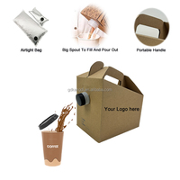 Distributeur de boissons personnalisé 32oz 96oz 128oz, Boîte BIB (Bag-in-Box) 3 Litres pour café chaud, jus, eau, avec bec verseur