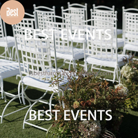 Chaises pliantes en métal antique durables pour jardin, chaises de patio extérieures