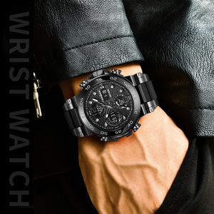 LIGE FB0077 <span class=keywords><strong>Montre</strong></span>-bracelet étanche de 50m Horloge Sport <span class=keywords><strong>Montre</strong></span> Homme Quartz Lumineux Digital Montres Plastique Silicone <span class=keywords><strong>Montre</strong></span> - Product Image 6