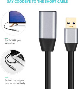 Dajiang OEM <span class=keywords><strong>USB</strong></span> 3.0 PVC Dây Mở Rộng 5Gbps Truyền Dữ Liệu Tương Thích <span class=keywords><strong>USB</strong></span> Nam Nữ Extender Cáp Cho Ổ Đĩa Flash - Product Image 2