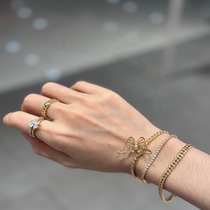 Nouveauté 2026 Bracelet réglable en argent 925 avec breloque cœur, rose éternelle, spécimen végétal ME, style tennis, nœud bleu, DIY, bijou exquis, cadeau - Product Image 2