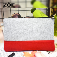 Petit sac de maquillage cosmétique en feutre avec logo personnalisé sac à fermeture éclair pour pochettes à crayons et sacs à crayons