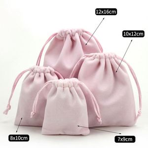 Petit conteneur à bijoux en velours personnalisé avec cordon de serrage pour les cadeaux de mariage et l'organisation de bonbons avec logo personnalisé - Product Image 3