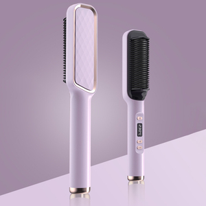 Peigne lisseur 2 en 1 à température LED PTC chaleur chaude <span class=keywords><strong>brosse</strong></span> lisse 2 en 1 peigne lisseur fer à friser - Product Image 6