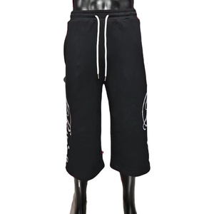 กางเกงคริสตัลพิมพ์ลายซิลค์สกรีน 400 แกรม แบบมีเชือกผูกเอว สำหรับผู้ชาย - Product Image 1