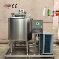 Cuve de mélange en acier inoxydable SS304/316L avec moteur pour le refroidissement et le chauffage du lait dans la ligne de production laitière, haute productivité