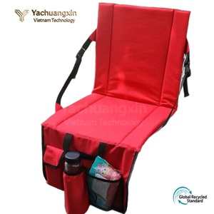 Portable Outdoor Folding Seat <b>Cushion</b> With Backrest And <b>Storage</b> Pockets For Sports Venues Garden Use - Product Image 3