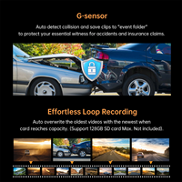 Desain baru DDPAI N3 1600P 2K 128GB F1.8 kamera dasbor depan di dalam kamera 2K Wifi Gps penglihatan malam lensa ganda Wifi Dashcam