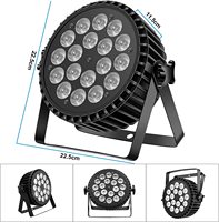Prix d'usine 18*10W RGBW 4 en 1 LED Flat Par Light, équipement DJ professionnel, éclairage de scène et de discothèque