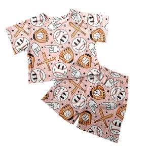 Custom Print Short Sleeve Crop Tops Short Toddler Girl Summer 2 Piece Outfits Baby <strong>Clothing</strong> Sets Infant Clothes - Product Image 5