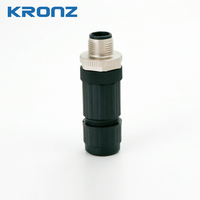 Connecteur M12 à double entrée de câble, codage A - KRONZ, borne à vis mâle 4 broches, répartiteur en Y, câblable sur site, IP67 pour capteur/actionneur