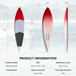 Bodyboard amélioré pour les sports nautiques, kitesurf, nouvelle conception, hydrofoil entièrement en carbone, planche gonflable Wingfoil JFS-FB 014 NOUVELLE CONCEPTION - Product Image 6