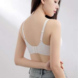 Soutiens-gorge 3/4 sans armatures, push-up, en tissu modal antibactérien, teinture sans produits chimiques, confortables, de couleur claire, respirants pour l'été - Product Image 2