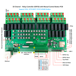 Module de Contrôle Domestique Intelligent <span class=keywords><strong>Tuya</strong></span> KC868-H32B PRO ESP32 Tasmota ESPHome, Commande Vocale WiFi/RJ45/RS485, Relais pour Bureau et Garage - Product Image 1