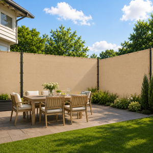 Schermo per Recinzione Privacy in HDPE Beige 1 m X 10 m, Resistente ai Raggi UV, <span class=keywords><strong>Rete</strong></span> per Esterni per Cortile, Giardino, Patio e Balcone - Product Image 2