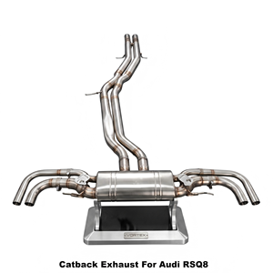 Vortex Stainless Steel <b>Exhaust</b> System With Original Tips Fitment For Audi RSQ8 2023-2025 Sport Upgrade - Product Image 1