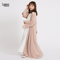 Robe Abaya à Capuche Ample pour Filles Arabes, Vêtement Doux du Moyen-Orient, Robe de Prière Ouverte