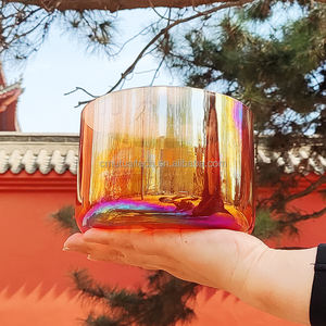 Cuenco de Cristal Transparente Color Rubí Q're, Cuenco de Cristal de Cuarzo Cósmico Transparente, Cuencos de Cristal para Sanación con Sonido, Cuencos de Cristal Alquímicos - Product Image 5