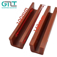 Doublure de patin de guidage de rail principal pour cabine d'ascenseur Kone Giant-Kone, Série 3000, 140*16/10, Insert coulissant résistant à l'usure, Pièces d'ascenseur