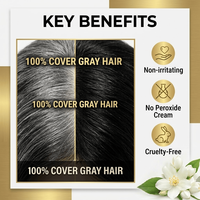 Crème colorante pour cheveux sans peroxyde, pour cuir chevelu sensible, prix d'usine, coloration permanente sans ammoniaque, couvre 100% des cheveux gris