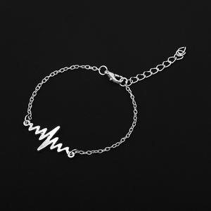 Fashion Jewelry Sets Women's Silver Plated Alloy Bracelets Trendy Heart Beaded Chain Set With <b>Map</b> And Crystal Charms - Product Image 2