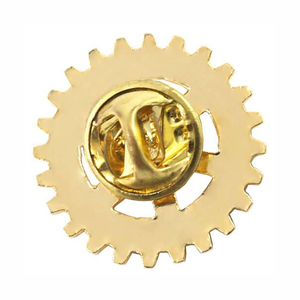 Cá Nhân Hoá Vàng 3D Kim Loại Quay Bánh Xe Men Ve Áo <span class=keywords><strong>Pin</strong></span> Huy Hiệu - Product Image 2