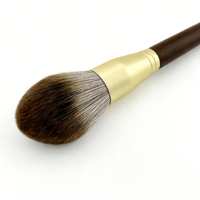 Pinceaux de maquillage de luxe en bois naturel pour le blush, pinceaux à poudre volumineux et doux