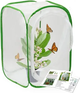 Cage à insectes et papillons, Terrarium Pop-up de 24 pouces de haut avec Protection à glissière, vente en gros