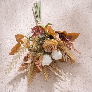 Bouquet de roses artificielles CallaFloral CF02026, décoration de mariage, tissu tissé en plastique, arrangement floral à tenir à la main - Product Image 3