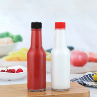 Bouteilles en verre pour sauce piquante de 100 ml, 150 ml, 250 ml, 8 oz avec bouchon hermétique