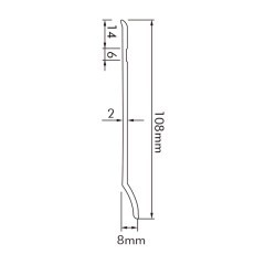 <span class=keywords><strong>Plinthe</strong></span> en PVC blanc moderne à profil bas avec système adhésif pour des transitions discrètes entre les sols en <span class=keywords><strong>bois</strong></span> clair et les murs lisses - Product Image 6