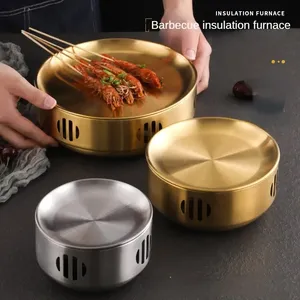 烧烤炉韩式烧烤不锈钢酒精炉保温炉适合家庭商用火盆野营 - Product Image 4