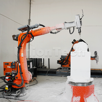 Bras robotisé Union Tech 7 axes KUKA CNC pour fraisage, gravure, sculpture sur marbre, granit, bois, mousse, pierre, moteur KUKA IP67