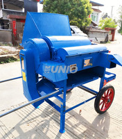 Machine à battre électrique à double rouleau UNIO, automatique, production de 200-1200 kg/h, haute productivité, utilisation agricole pour le sorgho/le sésame/le poivre