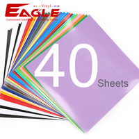 Aangepaste Grootte 12 "X 12",30 "X30" Cricut Permanente Glossy En Matte 40 Vellen Pack Snijden Craft Vinyl Sheets Mixed Diverse Kleuren