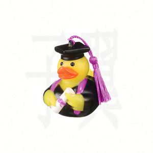 Wholesale Funny Yellow Graduation Rubber Duck Unisex Bulk for Kids' Shower and Swimming Sound Floating <b>Bath</b> Toys - Product Image 6
