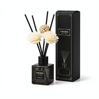 Diffuseur de parfum sans flamme en bâtonnets, 50 ml, bouteille carrée grise, pour chambre et salon, parfum d'ambiance décoratif haut de gamme, vente en gros